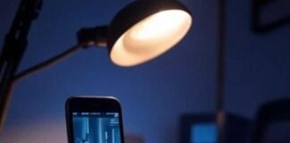 Cinematic Videos on Your Phone? Discover the Best Mobile Apps! Alt text: A cluttered desk in a dimly lit Brooklyn apartment with an iPhone propped on books, displaying a cinematic video, a shaky hand suggesting excitement, and a quirky film reel coffee mug glowing in warm amber light from a desk lamp, with a faint lens flare and moody indigo shadows.