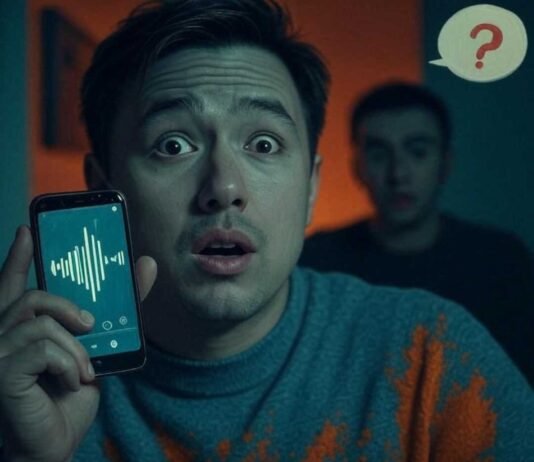 Voice Cloning Apps: Seriously? The Tech That Mimics Anyone Alt text: A surprised person holding a smartphone with a voice waveform, a shadowy figure mimicking in the background, and a question mark speech bubble, in a teal and burnt orange photorealistic-impressionistic style.
