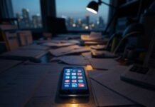 Must-Have Android Apps in 2025 That Make Life Easier "Cluttered Seattle desk with glowing Android phone, quirky apps, chaotic 2025 lifeline"