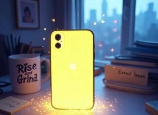 Top iPhone Productivity Apps That Boost Efficiency Instantly A grainy photo of an iPhone displaying a chaotic Todoist list with tasks like “Buy cat litter” and “Email Sarah about collab,” resting on a desk with a coffee stain and a neon yellow highlighter, captioned "My Todoist, holding my life together (barely)."