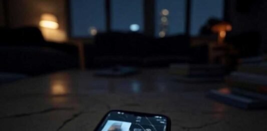 Vault Apps That Look Like Calculators – And Actually Work Alt text: "Cracked phone with a glitching calculator app revealing blurry pics, angled low from a Brooklyn couch at night."