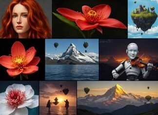 Generate Images From Text Using These Free AI Apps AI generated image montage