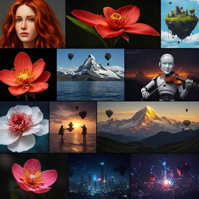 AI generated image montage AI generated image montage